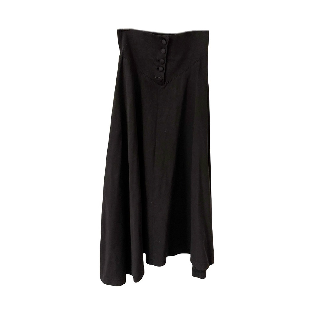 Black Button-Up Maxi Skirt